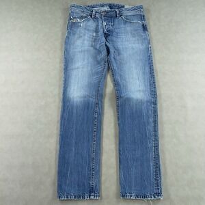 Diesel Darron Jeans Men's Size 31 Blue Denim‎ Distressed Faded Y2K (Fits 33x31)